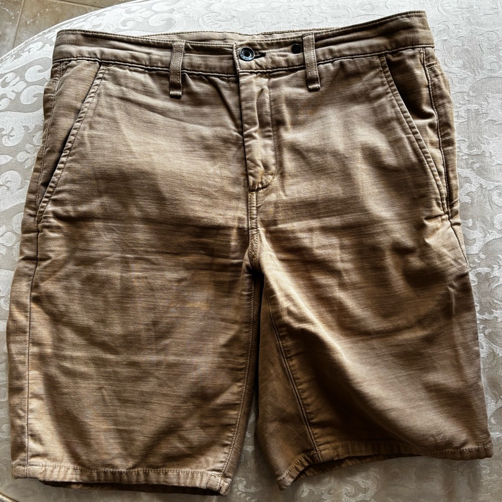 Rag & Bone Men's Brown Flat Front Shorts